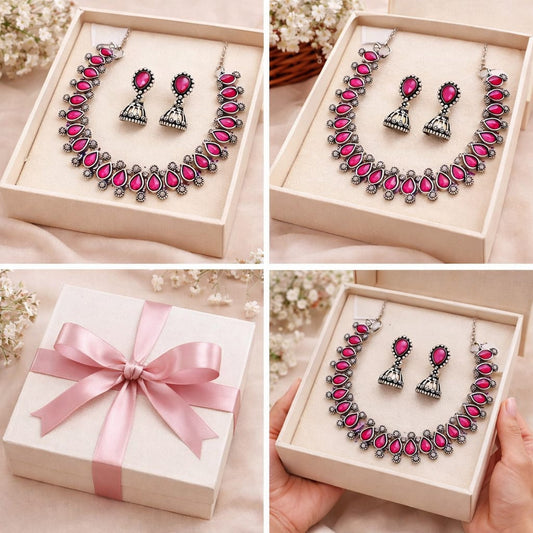 Vintage-Inspired Oxidized Set