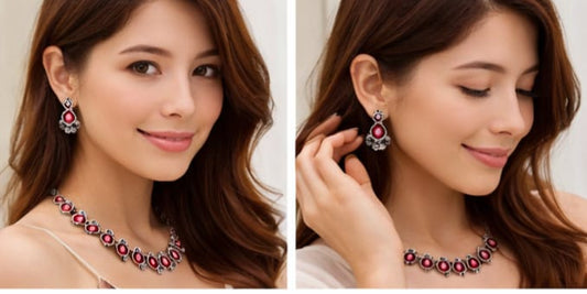 Vintage-Inspired Oxidized Set